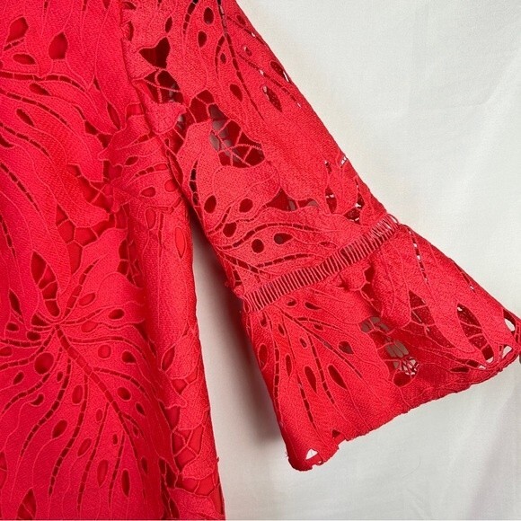 RSVP by Talbots coral lace overlay blouse top PS - Picture 4 of 7